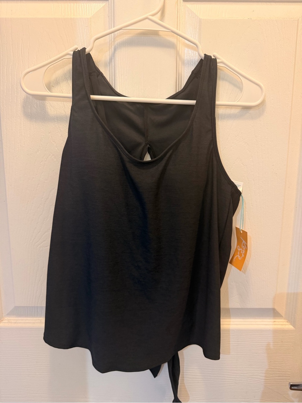 Women’s Black Tie-Back Tank Top